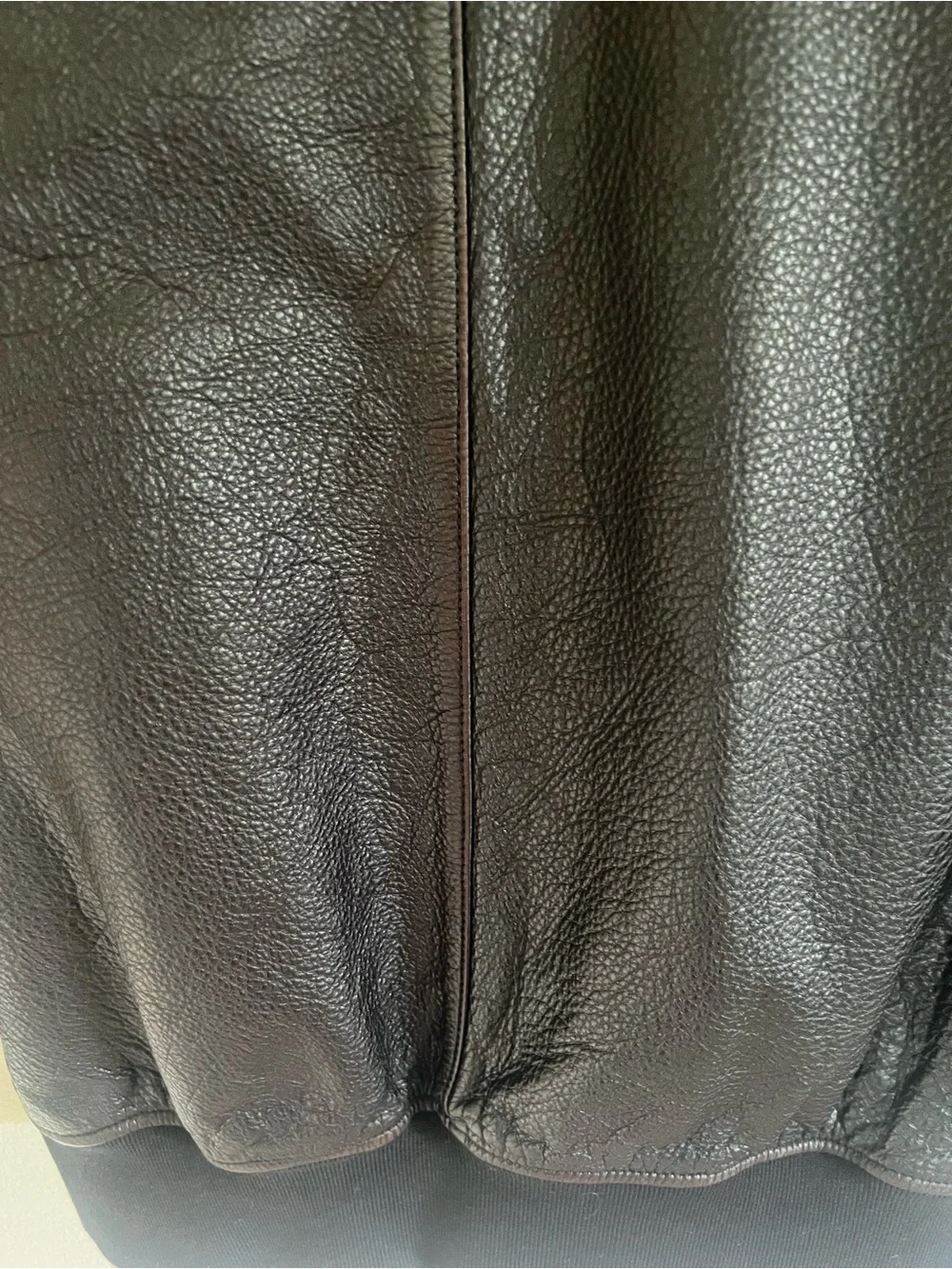Banana Republic Black Distressed Oversized Leather Bomber Jacket XS